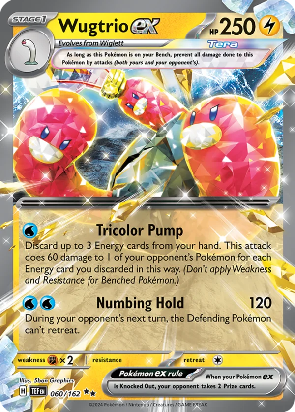 Pokémon TCG SV5: Temporal Forces 060/162 Wugtrio ex Double Rare Ungraded