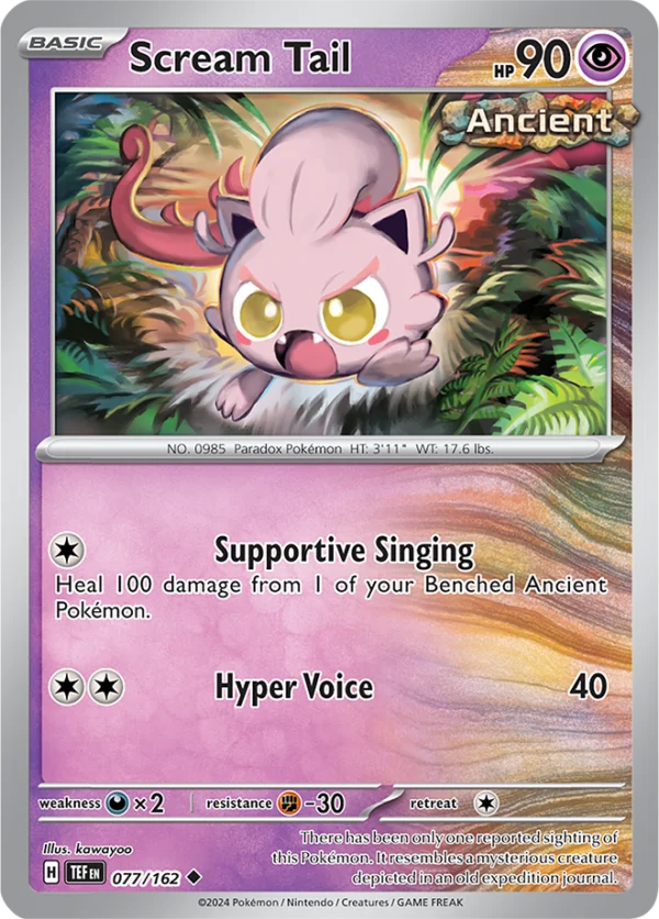 Pokémon TCG SV5: Temporal Forces 077/162 Scream Tail Uncommon Ungraded