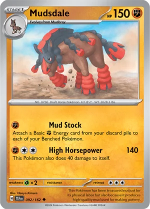 Pokémon TCG SV5: Temporal Forces 092/162 Mudsdale Uncommon Ungraded