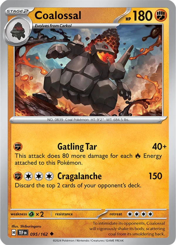 Pokémon TCG SV5: Temporal Forces 095/162 Coalossal Uncommon Ungraded