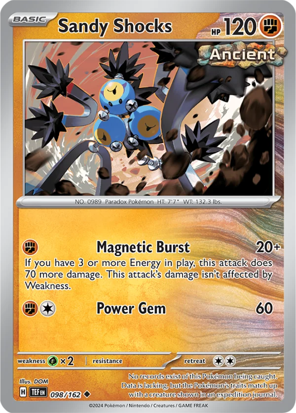 Pokémon TCG SV5: Temporal Forces 098/162 Sandy Shocks Uncommon Ungraded