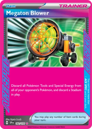 Pokémon TCG Megaton Blower 182/191 SV08: Surging Sparks Ace Spec Ungraded