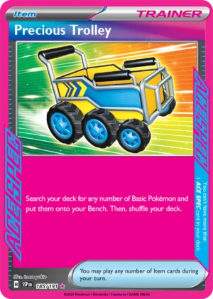 Pokémon TCG Precious Trolley 185/191 SV08: Surging Sparks Ace Spec Ungraded