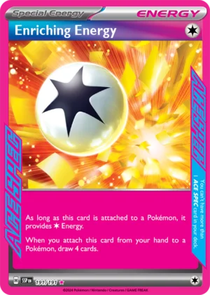 Pokémon TCG Enriching Energy 191/191 SV08: Surging Sparks Ace Spec Ungraded