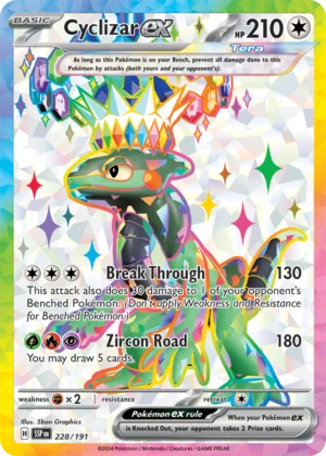 Pokémon TCG Cyclizar ex 228/191 SV08: Surging Sparks UR Full Art Ungraded