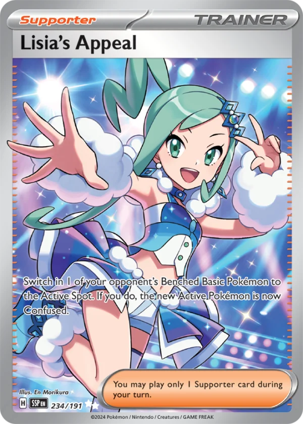 Pokémon TCG Lisia's Appeal 234/191 SV08: Surging Sparks UR Full Art Ungraded