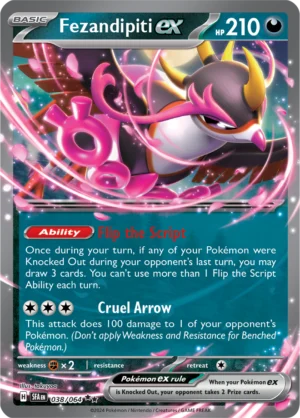 Pokémon TCG Fezandipiti ex 038/064 SV: Shrouded Fable Holo DR Ungraded