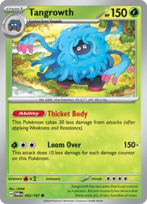 Pokémon TCG SV6: Twilight Masquerade 002/167 Tangrowth Common Ungraded