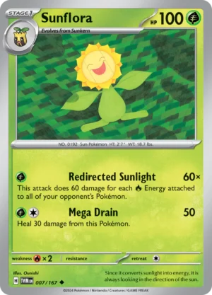Pokémon TCG SV6: Twilight Masquerade 007/167 Sunflora Uncommon Ungraded