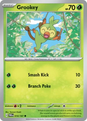 Pokémon TCG SV6: Twilight Masquerade 014/167 Grookey Common Ungraded