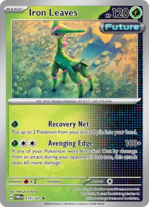 Pokémon TCG SV6: Twilight Masquerade 019/167 Iron Leaves Rare Ungraded
