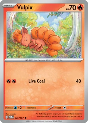 Pokémon TCG SV6: Twilight Masquerade 026/167 Vulpix Common Ungraded