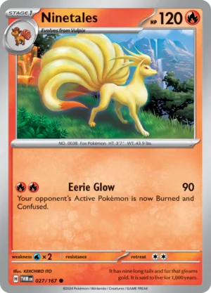 Pokémon TCG SV6: Twilight Masquerade 027/167 Ninetales Common Ungraded