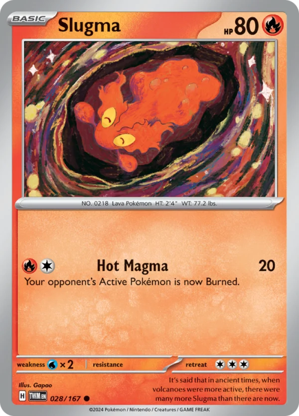 Pokémon TCG SV6: Twilight Masquerade 028/167 Slugma Common Ungraded