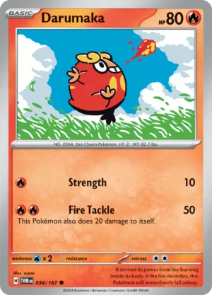 Pokémon TCG SV6: Twilight Masquerade 034/167 Darumaka Common Ungraded