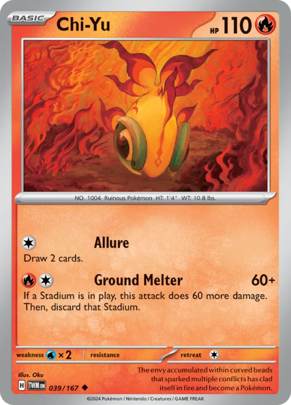 Pokémon TCG SV6: Twilight Masquerade 039/167 Chi-Yu Uncommon Ungraded