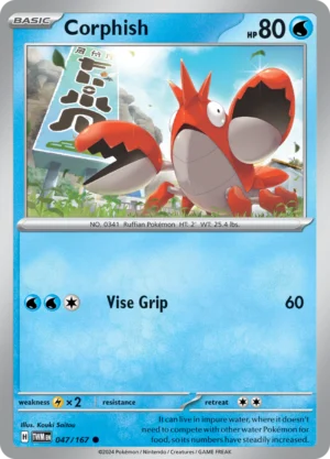 Pokémon TCG SV6: Twilight Masquerade 047/167 Corphish Common Ungraded