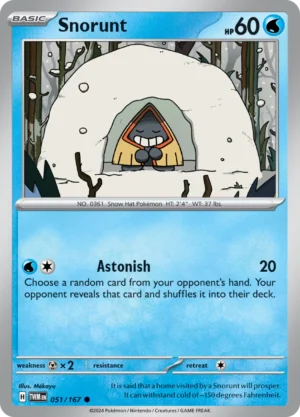 Pokémon TCG SV6: Twilight Masquerade 051/167 Snorunt Common Ungraded