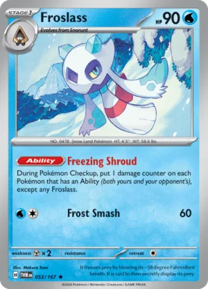 Pokémon TCG SV6: Twilight Masquerade 053/167 Froslass Rare Ungraded