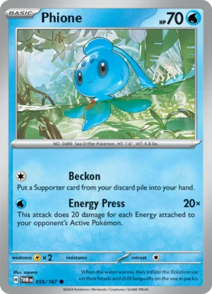 Pokémon TCG SV6: Twilight Masquerade 055/167 Phione Common Ungraded
