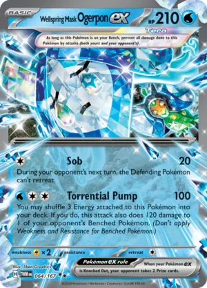 Pokémon TCG SV6: Twilight Masquerade 064/167 Wellspring Mask Ogerpon ex Double Rare Ungraded
