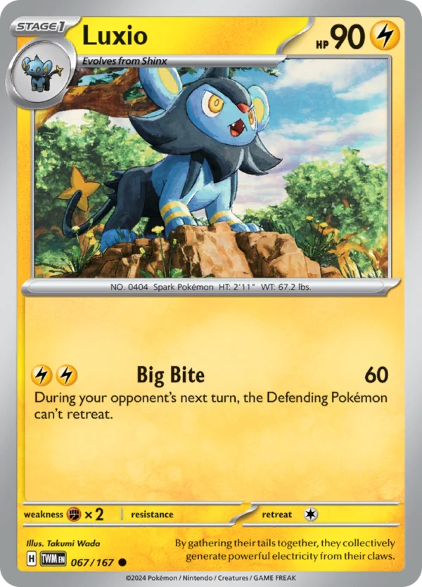 Pokémon TCG SV6: Twilight Masquerade 067/167 Luxio Common Ungraded