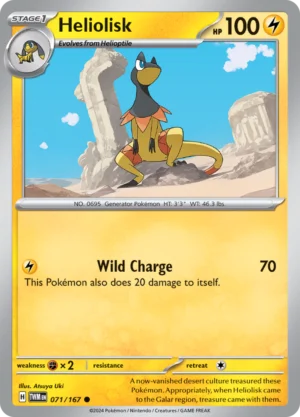 Pokémon TCG SV6: Twilight Masquerade 071/167 Heliolisk Common Ungraded