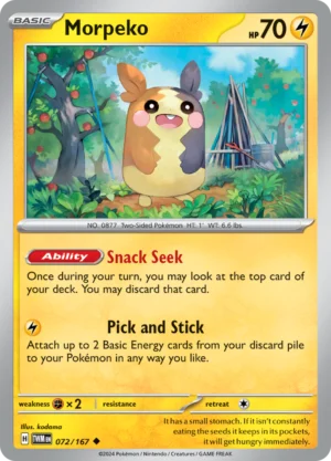 Pokémon TCG SV6: Twilight Masquerade 072/167 Morpeko Uncommon Ungraded