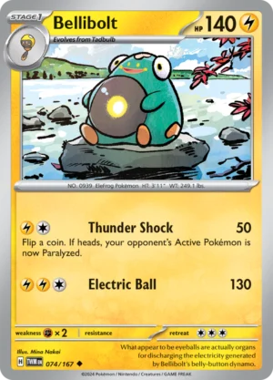 Pokémon TCG SV6: Twilight Masquerade 074/167 Bellibolt Uncommon Ungraded