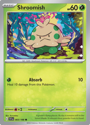 Pokémon TCG SV1: Scarlet & Violet Base 003/198 Shroomish Common Ungraded