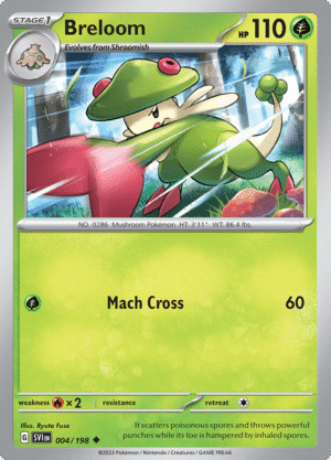 Pokémon TCG Breloom 004/198 SV1: Scarlet & Violet Base Uncommon Ungraded
