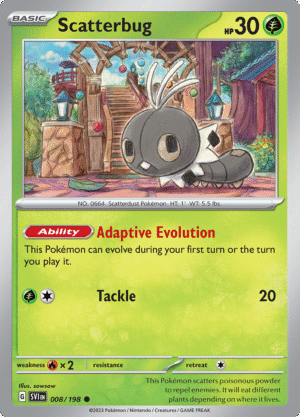 Pokémon TCG SV1: Scarlet & Violet Base 008/198 Scatterbug Common Ungraded