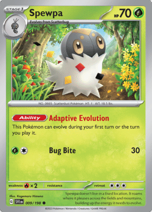 Pokémon TCG SV1: Scarlet & Violet Base 009/198 Spewpa Common Ungraded