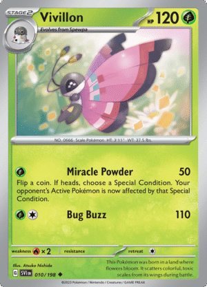 Pokémon TCG SV1: Scarlet & Violet Base 010/198 Vivillon Uncommon Ungraded