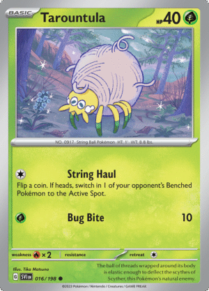 Pokémon TCG SV1: Scarlet & Violet Base 016/198 Tarountula Common Ungraded