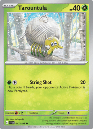 Pokémon TCG SV1: Scarlet & Violet Base 017/198 Tarountula Common Ungraded