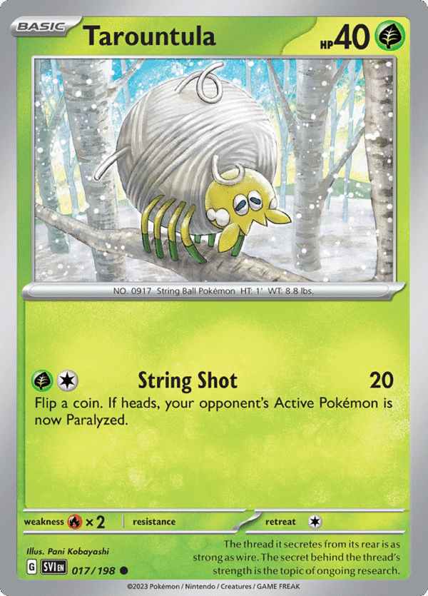 Pokémon TCG SV1: Scarlet & Violet Base 017/198 Tarountula Common Ungraded