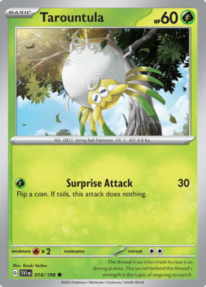 Pokémon TCG SV1: Scarlet & Violet Base 018/198 Tarountula Common Ungraded