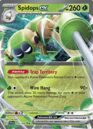 Pokémon TCG Spidops ex 019/198 SV1: Scarlet & Violet Base Double Rare Ungraded