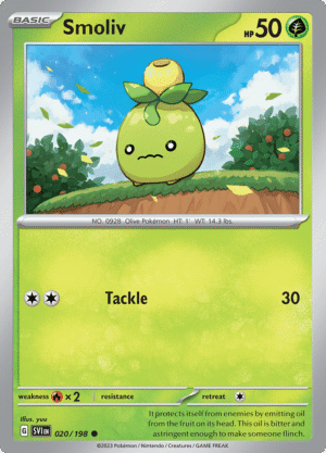 Pokémon TCG SV1: Scarlet & Violet Base 020/198 Smoliv Common Ungraded