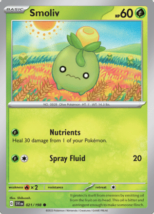 Pokémon TCG Smoliv 021/198 SV1: Scarlet & Violet Base Common Ungraded