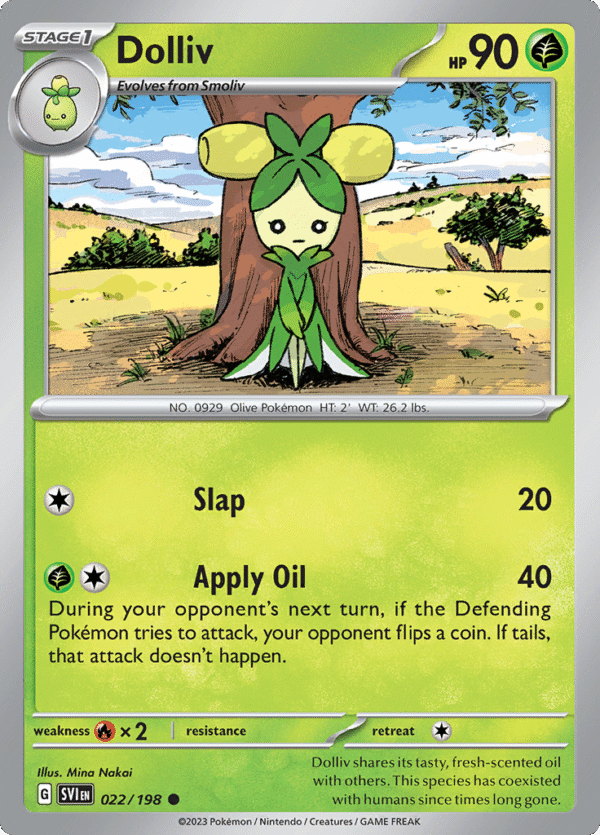 Pokémon TCG SV1: Scarlet & Violet Base 022/198 Dolliv Common Ungraded