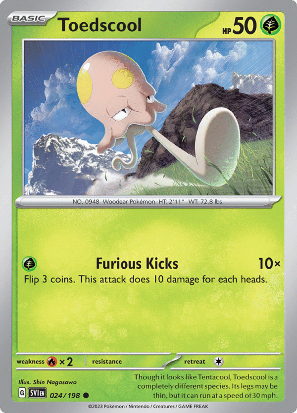 Pokémon TCG SV1: Scarlet & Violet Base 024/198 Toedscool Common Ungraded