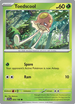 Pokémon TCG SV1: Scarlet & Violet Base 025/198 Toedscool Common Ungraded