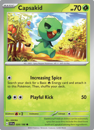 Pokémon TCG Capsakid 028/198 SV1: Scarlet & Violet Base Common Ungraded