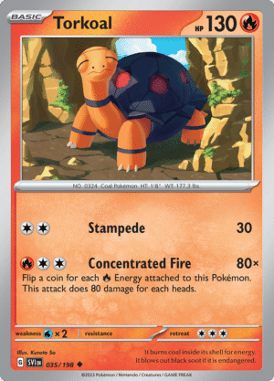 Pokémon TCG SV1: Scarlet & Violet Base 035/198 Torkoal Uncommon Ungraded