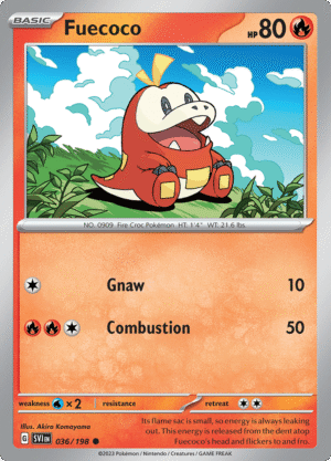 Pokémon TCG SV1: Scarlet & Violet Base 036/198 Fuecoco Common Ungraded
