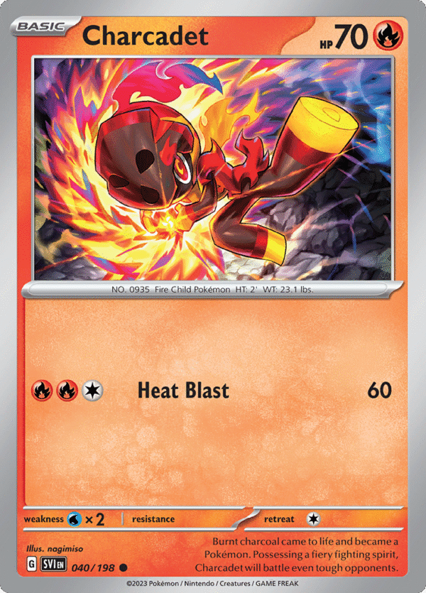 Pokémon TCG SV1: Scarlet & Violet Base 040/198 Charcadet Common Ungraded