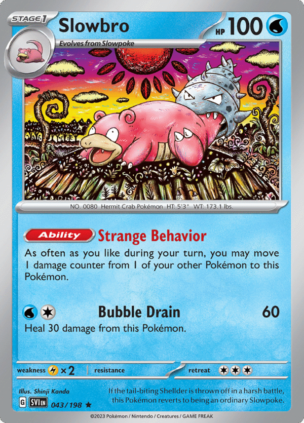 Pokémon TCG SV1: Scarlet & Violet Base 043/198 Slowbro Rare Ungraded