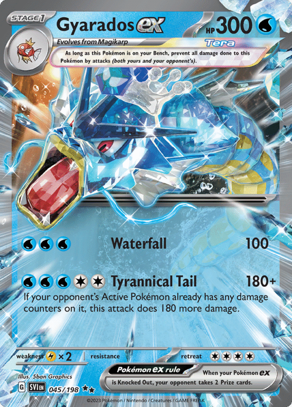 Pokémon TCG SV1: Scarlet & Violet Base 045/198 Gyarados ex Double Rare Ungraded